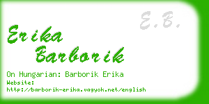 erika barborik business card
